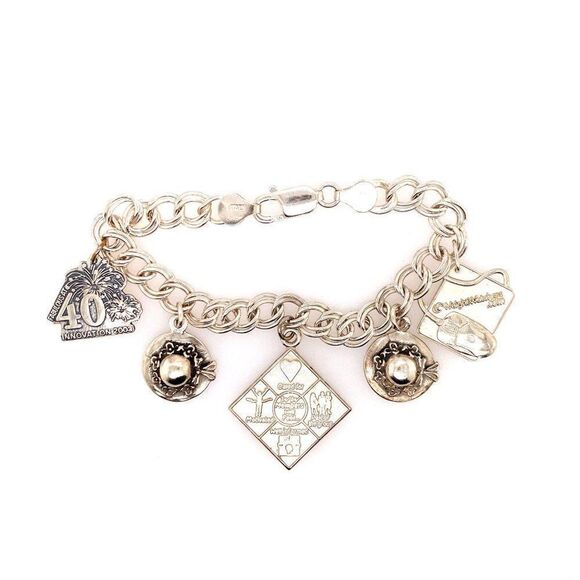 925 Weight Watcher Charm Bracelet - Picture 2 of 5